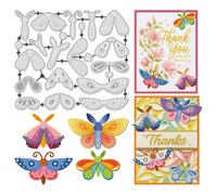 UNICRAFTALE 22pcs Dreamy Moth Metal Cutting Dies for Card Making Butterfly Die Cuts Insects Carbon Steel Embossing Template Scrapbooking Template Dies for DIY Photo Album Decoration