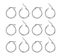 UNICRAFTALE 24pcs 23mm Women Hoop Earrings Stainless Steel Ring Earring 1mm Pin Hoop Earrings Set for Women Earring Findings Ring Earring Findings Components Stainless Steel Color