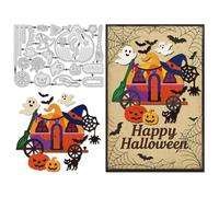 UNICRAFTALE 29pcs Halloween Ghost Bats Car Metal Cutting Dies for Card Making Spider Hat Pumpkin Die Cuts Carbon Steel Stencils Templates Scrapbooking Embossing Template Dies for DIY Photo Album Decor