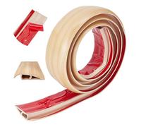 UNICRAFTALE 2M PVC Floor Transition Strip Self Adhesive Carpet Transion Strip Light Yellow Threshold Strips Carpet Edge Trim Strips for Laminate Floor Tile Doorway Width 6.75cm