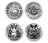 UNICRAFTALE 2Pc Stainless Steel Double Sided Decision Easter Hope Solid Metal Challenge Coin 2 Styles Token Sobriety Gifts for Easter Celebrations Challenge Coin Collectors
