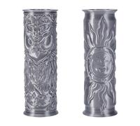 UNICRAFTALE 2Pcs 2 Styles Clay Texture Roller Polylactic Acid Mold Column Sun Face Eagle Patterned Rolling Pin for Clay Polymers Clays Embossing Tool Ceramic Printing Rollers for DIY Pottery Crafts