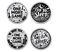 UNICRAFTALE 2Pcs 2 Styles Funny Flip Coin for Game Lover One More Game Decision Maker Coin Stainless Steel Double Sided Decision Coins for Friends Home Party Graduation Gift for Men Womens