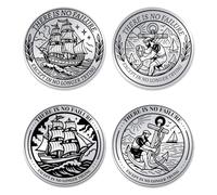 UNICRAFTALE 2Pcs 2 Styles Marine Anchor Coin Anchor Inspirational Challenge Coin Sailor'S Creed Challenge Coins Souvenir Nautical Incentive Awards for DIY Sailors Boaters Gifts