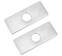 UNICRAFTALE 2Pcs 34.5mm Stainless Steel Faucet Plate Faucet Base Plates Hole Cover for Bathroom Faucets Sink Cover Plates Rectangle 3-to-1 Bathroom Faucet Escutcheon Plate for Bathroom Kitchen Toilet