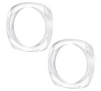 UNICRAFTALE 2Pcs 6.8cm Imitation Marble Acrylic Bangle Retro Wide Geometric Bracelet Fashion Wrap Bracelet Colorful Irregular Wrists Bracelet Transparent Square Bracelet for Women, 68mm, Acrylic, no