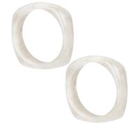 UNICRAFTALE 2Pcs 6.8cm Imitation Marble Acrylic Bangle Retro Wide Geometric Bracelet Fashion Wrap Bracelet Colorful Irregular Wrists Bracelet Transparent Square Bracelet for Women, 68mm, Acrylic, no