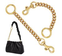 UNICRAFTALE 2Pcs Alloy Bag Chain Antique Golden Bag Extender Chains 16cm Purse Chain Metal Shoulder Bag Strap Extender with Spring Gate Ring and Swivel Snap Hook for Bag Straps Replacement Accessories