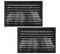 UNICRAFTALE 2Pcs Aluminum Gable Louver Vent Black Matte Attic Shed Wall Louver with Micro-Mesh Screen Soffit Vent Exterior Ventilation Grill for Exterior Door House Garage Ceiling 30x20cm