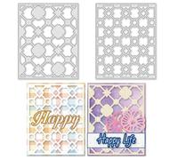 UNICRAFTALE 2Pcs Background Frame Metal Cutting Dies Grid 3D Phoframe Cutting Dies Texture Frame Stencils Metal Die Cuts Party Wedding Decorations for Card Making Scrapbooking Paper Album DIY Craft