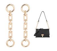 UNICRAFTALE 2Pcs Bag Extender Chains Alloy Purse Chain Strap 12cm Golden Crossbody Shoulder Bag Strap Extender Chains with Connector Ring for Bag Straps Replacement Accessories