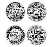 UNICRAFTALE 2Pcs Birthday Commemorative Coins Floral Challenge Coin Stainless Steel Double Sided Decision Coins Flipping Token Birthday Gift for Men and Women