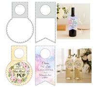 UNICRAFTALE 2Pcs Bottle Tag Metal Cutting Dies Wine Tags Die Cut 3D Embossing Gift Tag Stencils for Card Making DIY Scrapbooking Photo Album Journal Decoration Paper Crafts