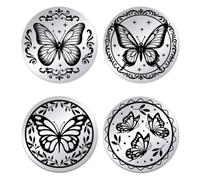 UNICRAFTALE 2Pcs Butterfly Sobriety Coin Commemorative Coins Stainless Steel Double Sided Decision Coins Challenge Coin Flipping Token Birthday Gift for Men and Women