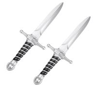 UNICRAFTALE 2pcs Fake Foams Swords PU Foam Dagger Toys Realistic Dagger Knife Toy Foam Short Sword Prop Halloween Costume Party Cosplay Props Sword for Play Fighting Assassins Costume Accessory