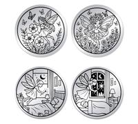 UNICRAFTALE 2Pcs Good Night Fairy Coin Stainless Steel Double Sided Decision Coins AA Chips and Medallions Challenge Coins Flipping Token Daily Sober Gifts Lucky Coin Gift for Men Women