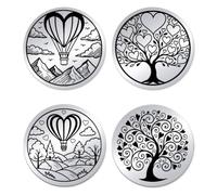 UNICRAFTALE 2Pcs Love Coin Stainless Steel Double Sided Decision Coins Heart & Tree AA Chips and Medallions Challenge Coins Flipping Token Daily Sober Gifts for Men Women