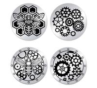 UNICRAFTALE 2Pcs Mechanical Bee Coin Stainless Steel Double Sided Decision Coins Bee AA Chips and Medallions Challenge Coins Flipping Token Daily Sober Gifts for Men Women