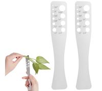 UNICRAFTALE 2Pcs Stainless Steel Leaf Stripper Tool 10 Holes Herb Stripper Tool Metal Herb Leaf Peeler Rectangle Vegetable Leaf Remover Kitchen Gadgets for Kale Chard Collard Greens Thyme Basil