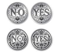UNICRAFTALE 2Pcs Yes No Challenge Coin Decision Maker Coin Gifts for Men Women Commemorative Coins Lucky Coins Flipping Token Question Answer Token for Friends