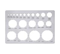 UNICRAFTALE 3-40mm Metal Circles Template Rounds Stencil for Drawing Stainless Steel Painting Stencils Circles Ruler Round Circle Tracers Reusable Stencil Templates Tool Templates for Carving Drafting