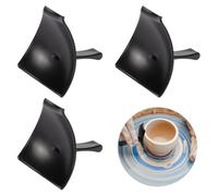 UNICRAFTALE 3 Pcs Plastic Clay Centering Tool for Pottery Wheel Throwing Ergonomic Grip Shaping Black Portable Pottery Ribs Tool for Beginners and Professionals 10.7x10x10.5cm