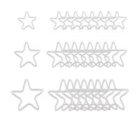 UNICRAFTALE 3 Sizes 36pcs Hollow Star Charm 12/15/19mm Stainless Steel Linking Charm Frame Metal Charms Stainless Steel Color Pendant Connectors Links for Jewelry Making