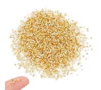 UNICRAFTALE 3000Pcs Brass Tube Crimp Beads, 1.5mm Diameter, Golden, Cylindrical, Craft Bead, Crimp Bead
