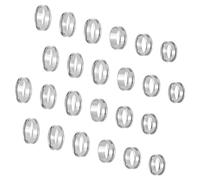 UNICRAFTALE 30pcs Ring Blanks 6 Sizes Stainless Steel Grooved Finger Rings Round Blank Ring for Resin Inlay Ring Handmade Ring Wedding Ring Jewelry Making Gift