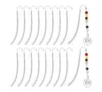 UNICRAFTALE 30pcs Tibetan Style Bookmarks Metal DIY Bookmark Hook with Loops Antique Silver Metals Bookmark Metal Carving Hook Marks Page Markers for Student Teacher Book Lover Gofts