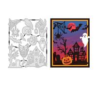 UNICRAFTALE 31pcs Halloween Skeleton Cutting Dies for Paper Card Making Embossing Metal Halloween House Die Cuts Kit Skull Ghost Mould Stencil Template for DIY Crafts Scrapbooking Photo Frame Album