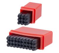 UNICRAFTALE 36Pcs 2 Boxs Metal Letter Punch Set 3mm Steel Number and Letter Stamp Set (A-Z & 0-9) with Red Case Stamping Tool Set kit for Imprinting Metal Stamping Plastic Wood Leather