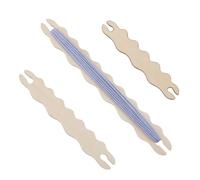 UNICRAFTALE 3Pcs 3 Styles Wood Weaving Shuttles Knitting Weaving Loom Tools Wooden Wavy Stick Shuttles Beech Sweater Scarf Weaving Sticks Crochet Hook Loom Tools for Knitting Crafts Accessories