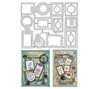 UNICRAFTALE 3Pcs Decorative Frame Cutting Dies for Card Making Craft Stamp Borders Die Cuts Carbon Steel Template Metal Greetings Die Cuts for DIY Scrapbooking Album Craft Home Decor