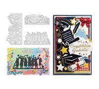 UNICRAFTALE 3Pcs Graduation Cutting Dies for Card Making Congrats Grad Embossing Die Cuts Carbon Steel Celebration Template Metal Graduation Cap Die Cuts for DIY Scrapbooking Album Craft Home Decor