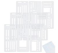 UNICRAFTALE 3Pcs Handmade Flexible Record Template 3 Styles Planner Stencil Set Reusable Calendar Template Stencil for Dot Grid Diary Drawing Journaling Checklists Daily Planning