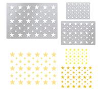 UNICRAFTALE 3Pcs Metal Stencils for Wood Burning 50 Star Stencils 3 Sizes American Flag Stencil Stainless Steel Reusable Templates for Journaling Drawing Airbrush Carving Engraving Scrapbooking