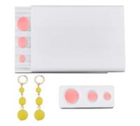 UNICRAFTALE 3Pcs Rectangle Plastic Clay Mold Clays Round Shape Earring Making Molds White Clays Cutters Polymer Clay Earring Tool Polymer Molds for Jewelry Making 49.5x20x9.5mm