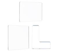 UNICRAFTALE 3Pcs/Set Small Clear Acrylic Positioner Kit Rubber Stamp Coloring Board Locating Wood Positioning Tool Pad Stamp Positioner Kit for Design Scenes Letters