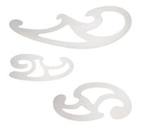UNICRAFTALE 3Pcs Stainless Steel French Curve Ruler Drafting Drawing Template Tool Multi-Function Comic Template Tool Set for Pattern Making Drawing Ruler for Professional Drawing Woodworking