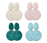 UNICRAFTALE 4 Pairs 4 Colors Round Dangle Earrings for Women Geometric Earrings Circle Dangle Drop Earrings Colorful Fashion Earrings Aesthetic Statement Earrings for Jewelry Gift
