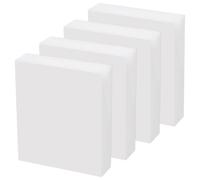 UNICRAFTALE 4 Pcs HDPE Block Plastic Sheet Boards 89x76x20mm Rectangle White Polyethylene Solid Plastics Block Plastics Boards for Home Floor Improvement Prototyping DIY Projects