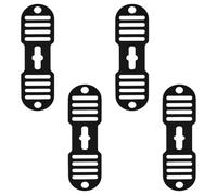 UNICRAFTALE 4 Pcs Silicone Lid Strap 30mm Black Grip Ring Universal Silicone Latch Spill-Proof Pot Lid Locking Strap for Crockpot Slow Cooker 46x13x0.25cm