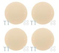 UNICRAFTALE 4 Set Lemon Chiffon Wooden Clay Board Mat Mud Board Flat Round Golden Pottery Wheel 25cm Round Clay Throwing Bats for Clay Crafts Arts Ceramics Pottery Tools Pottery Bats for DIY Sculpture