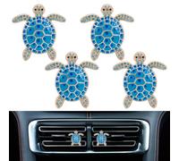 UNICRAFTALE 4 Sets Sea Turtle Car Vent Clip Air Freshener For Car Decor