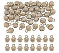 UNICRAFTALE 40Pcs Vintage Gold Bells Metal Tibetan Bell Charms Mini Bells Christmas Jingle Bell Dangle Charms Wind Chimes Home Door Decor for DIY Earring Bracelet Jewelry Making