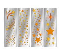 UNICRAFTALE 4Pc Christmas Start Metal Stencil Reusable Stainless Steel Shooting Stars Cutting Dies Drawing Stencils Tool Template for DIY Scrapbooking Photo Album Decorative Embossing Paper Card