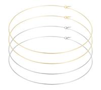 UNICRAFTALE 4Pcs 2 Colors 13.15cm Wire Wrap Collar Necklaces for Women 304 Stainless Steel Choker Necklaces Golden Open Choker Necklace Metal Plain Chocker Collar Necklace for DIY Jewelry Making