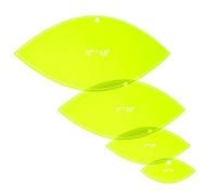 UNICRAFTALE 4Pcs 4 Style Acrylic Quilting Template Horse Eye Template Transparent Light Green Acrylic Sewing Machine Ruler Templates Sewing Templates for Hand Patchwork Cutting Craft