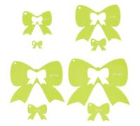 UNICRAFTALE 4Pcs Acrylic Quilting Template Ruler 4 Sizes Bow Quilt Template for Use with 10" Precut Fabric Squares Light Green Essential Patchwork Quilt Supplies for Cutting Sewing and Blanket Making